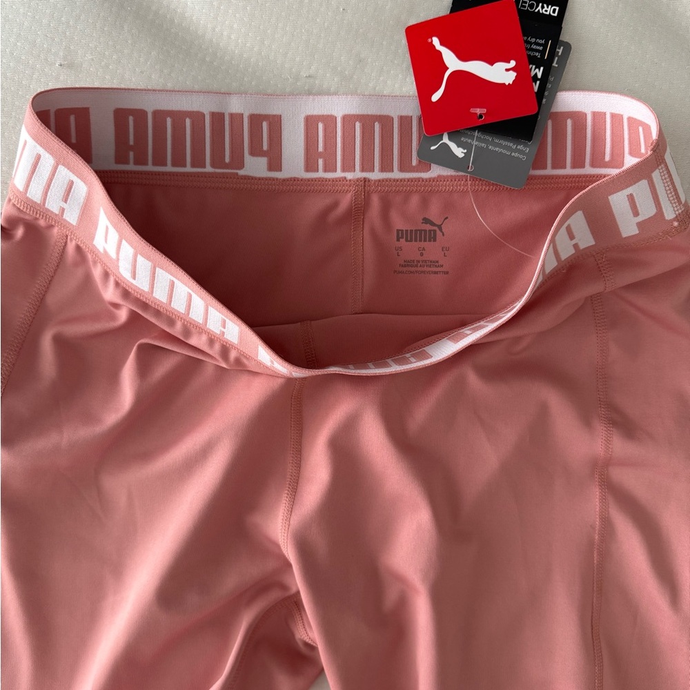 PUMA Train Strong High Waisted Leggings Pink DryCell Athletic Workout Pants Sz L - Picture 10 of 14